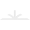 Ekena Millwork Richland Architectural Grade PVC Gable Bracket, 72"W x 24"H x 2"D x 4"F, 8/12 Pitch GBP072X24X0204RIC00 - alternate 2